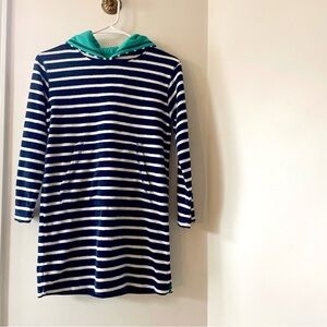 NWT • Mini Boden Blue and White Striped Toweling Throw On Swim Cover-Up • 9/10